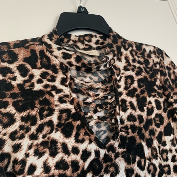 NWOT Bobbie & Brooks Leopard print midi dress - Picture 2 of 7